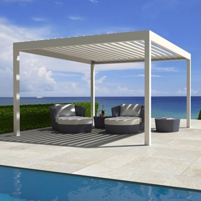 DIY Freestanding aluminium louvered roof swimming pool veranda pergola 5x5m