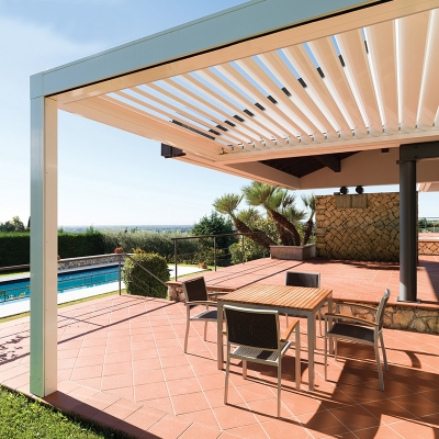 Patio roof gazebo balcony louver waterproof pergola aluminum roof design