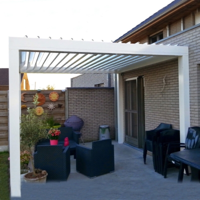 6x4m automatic terrace roof rainproof louver outdoor pergola