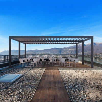 Waterproof sunshade custom size aluminium garden pergola