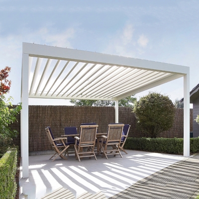 Modern Motorized Operable Louver Roof Outdoor Retractable Pergola