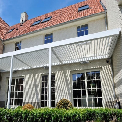 Outdoor Aluminum Folding Motorised Sun Louvre Roof Waterproof Pergola