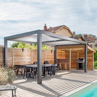 Best Choose Durable Retractable Awning Outdoor Gazebos And Pergolas Customized Waterproof Pergola