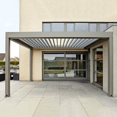 Outdoor modern aluminium shade covered pergola with canopy