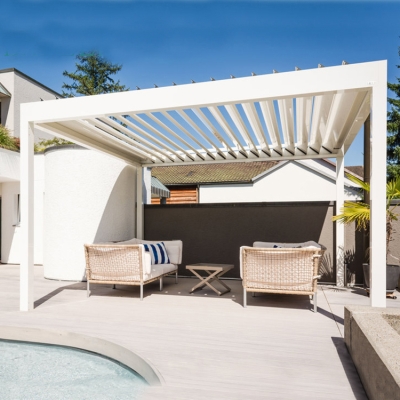 Aluminum Extruded Profile Patio Rainproof Roof Louver Lamellen Pergola pergolas-de-metal