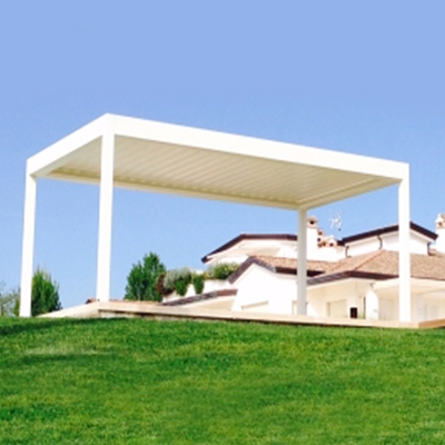 Chinese Made Outdoor Garden Easy Install Louvre Motorized Gazebo Pergola