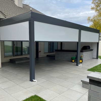 7x4 Easily assembled arches arbours bioclimatic pergola aluminium outdoor