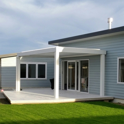 Electric outdoor gazebo aluminum profile louvered pergola motorized