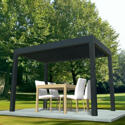 4X4 Garden Metal Electric Pergola Patio Canopy Louvered Roof Price