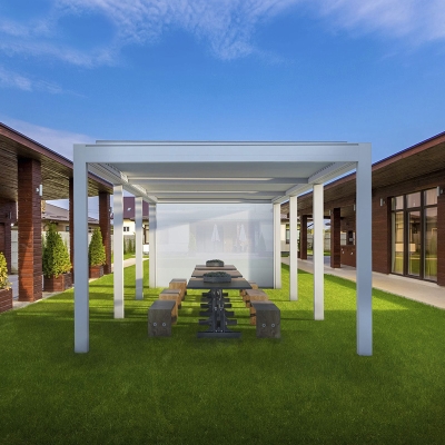 Modern design metal frame terrace outdoor sun screen pergolas awning design