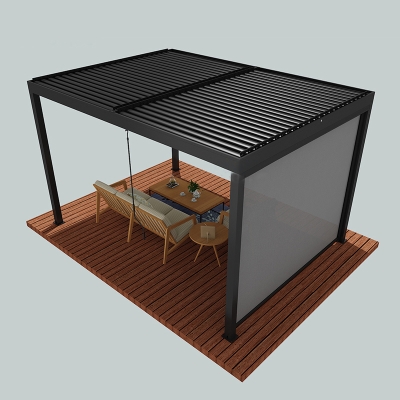 Adjustable Bio-climatic waterproof pergola louvered roof
