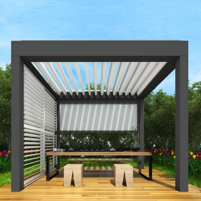 Bioclimatica motorized waterproof aluminum louvered pergolas and gazebos outdoor