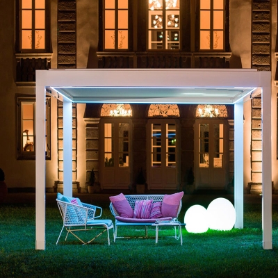 Terrace roof gazebo outdoor aluminium waterproof louvre patio covers pergola shade