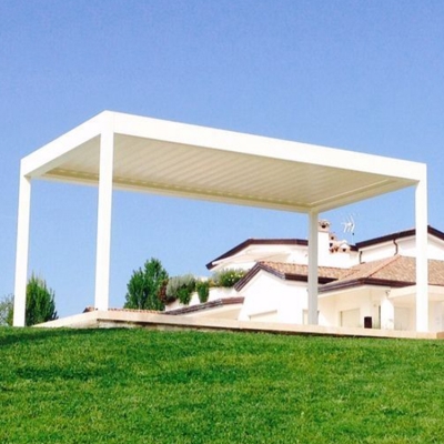 Bio-climatic waterproof pergola adjustable louvered roof