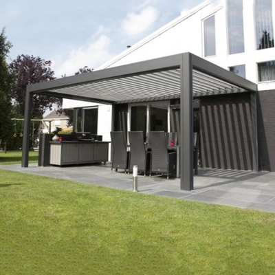 Aluminium outdoor roof patio pergola sun shades with rotating louvers