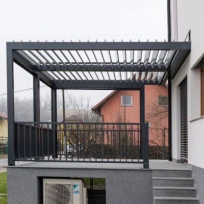 New design bioclimatic pergola motorized rotating aluminum lamels
