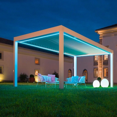 Rainproof opening roof louver garden pergola cover price