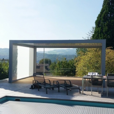 Motorized waterproof aluminium louver roof pergola