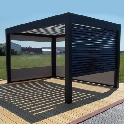 Custom modern automatic patio outdoor bioclimatic pergola awning