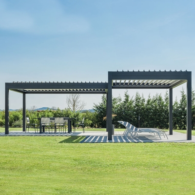 Luxury louver roof bioclimatic garden metal gazebo pergola tente
