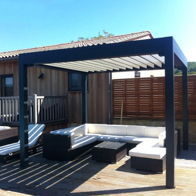 Gazebo aluminium modern motorized outdoor louvered pergola gazebo