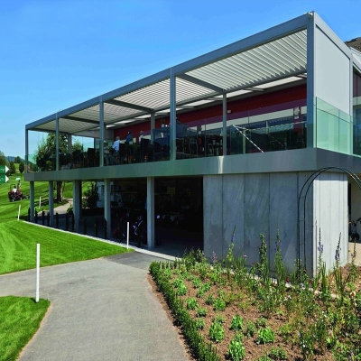 Motorized Aluminium Pergolas Waterproof Louvre Roof System  and Gazebos Outdoor Garden