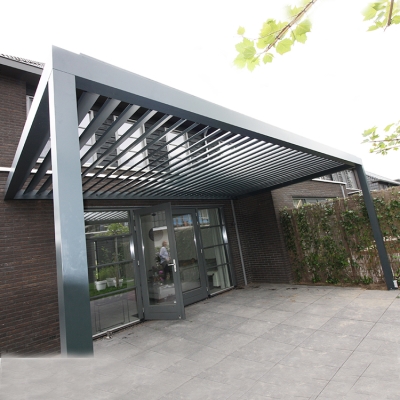 Operable Aluminum Louvers Swimming Pool Electric Garden Louvered Outdoor Waterproof Gazebo Aluminum 3X4