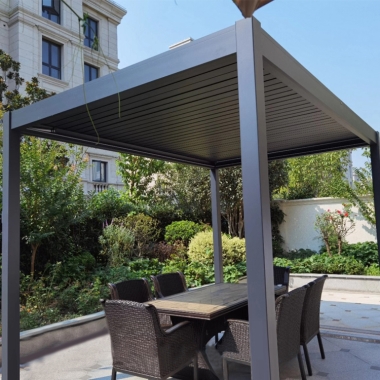 Waterproof Sunshade Aluminium Remote Control Pergola Glass Door