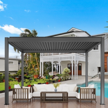 Waterproof Sun Louvres Aluminium Pergola Awning Arches Arbours Pergolas