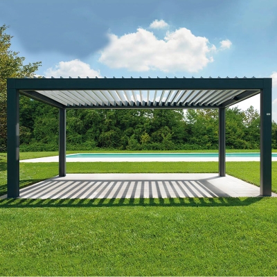 Outdoor aluminum wall mounted gazebo