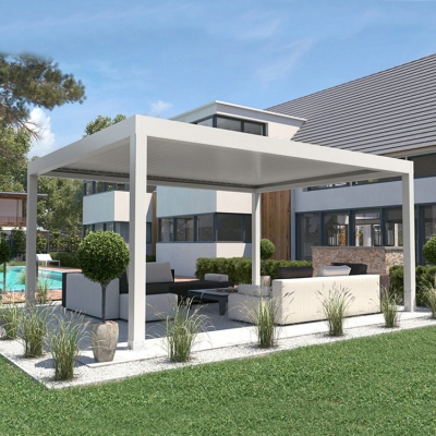 New design waterproof outdoor aluminum garden metal gazebo furniture set