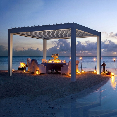 Weatherproof Motorised Operation Opening Roof Pergola Deck Outdoor Patio Area