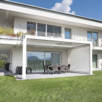 Hot sell outdoor motorized rotating sliding louvre roof pergola bioclimatic 3 x 3